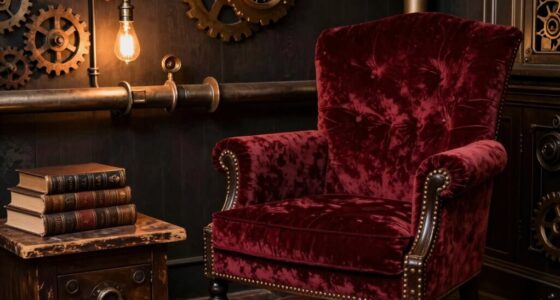 steampunk inspired accent chair