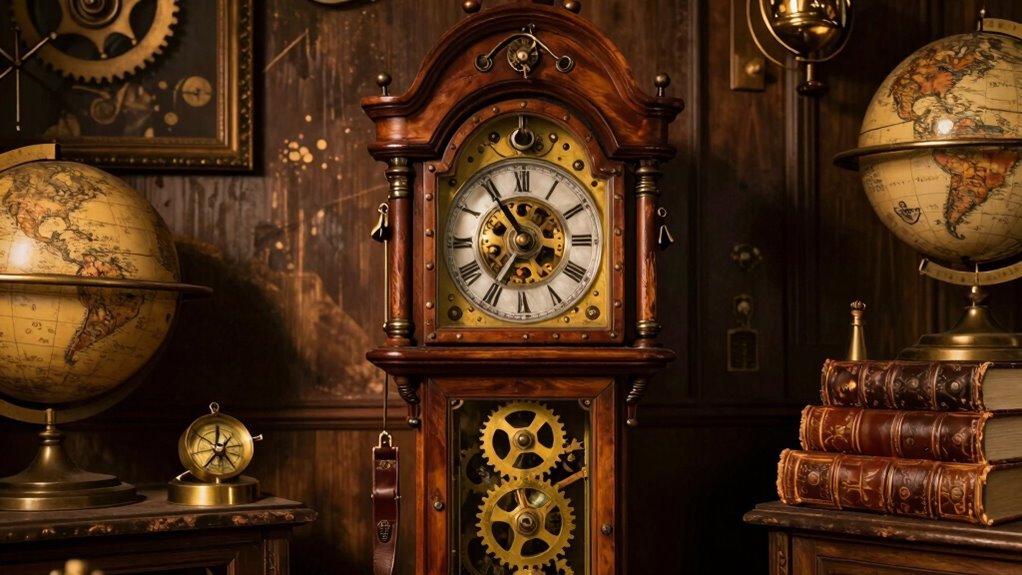 steampunk inspired clock decoration