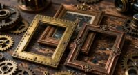 steampunk inspired photo displays