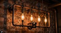 steampunk inspired pipe lighting