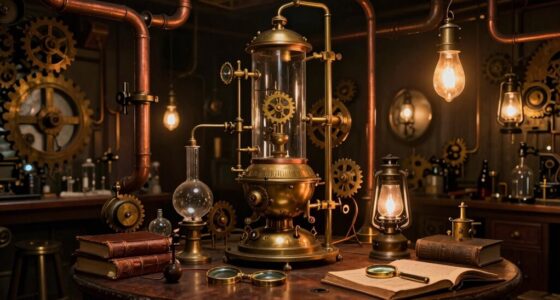 steampunk laboratory and myths