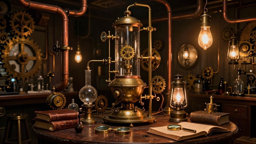 steampunk laboratory and myths