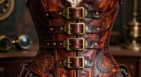 steampunk leather corset styling