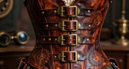 steampunk leather corset styling