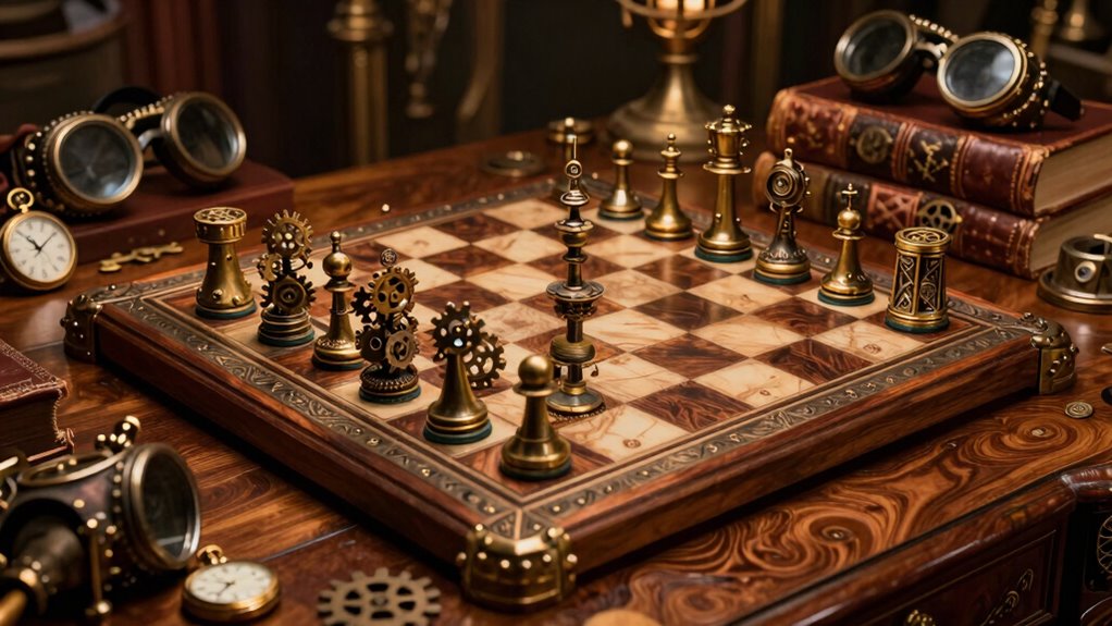 steampunk luxury chess decor