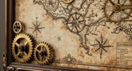 steampunk map wall decor