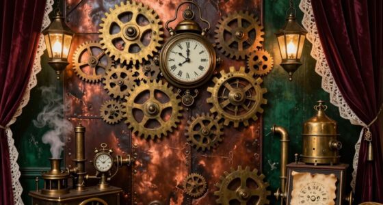 steampunk party backdrop ideas