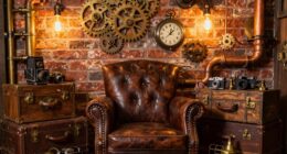 steampunk photography corner setup
