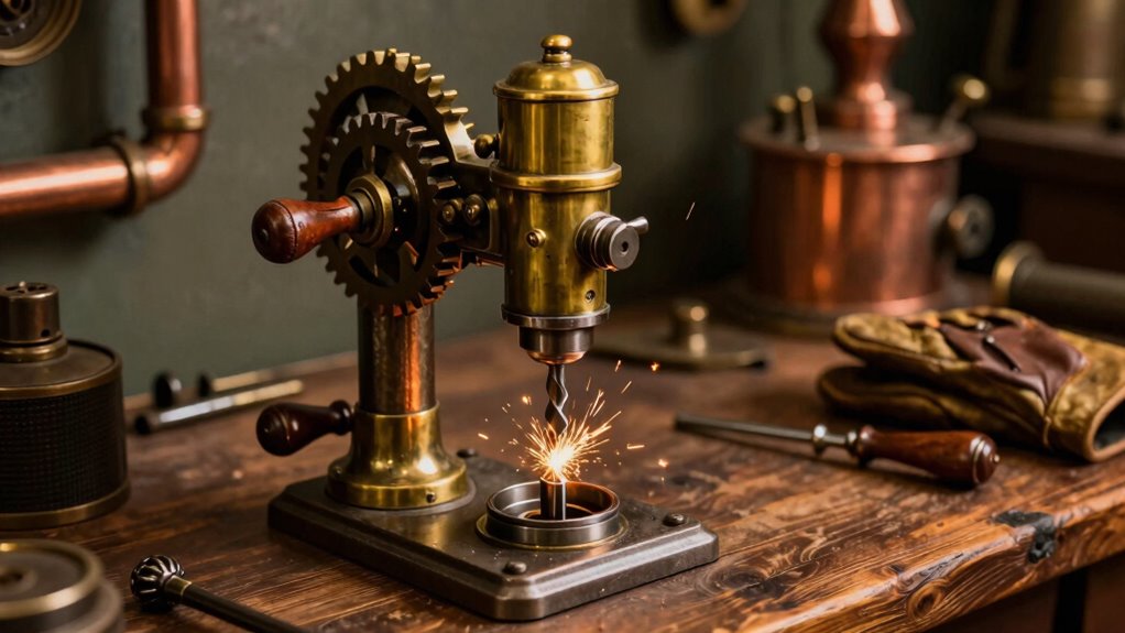 steampunk precision drill press