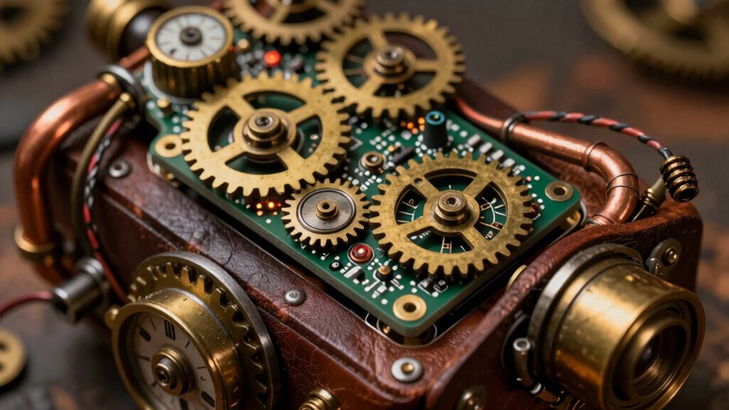steampunk props with microcontrollers