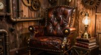 steampunk reading corner decor