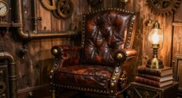 steampunk reading corner decor
