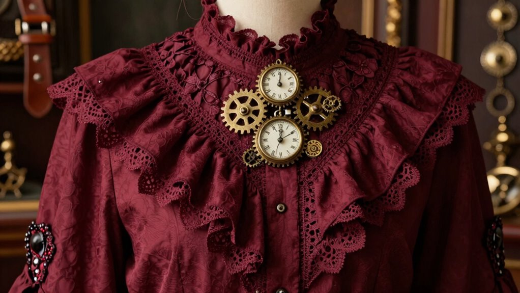 steampunk ruffled blouse pairings
