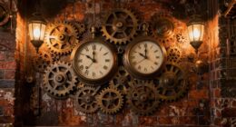 steampunk themed backdrop ideas