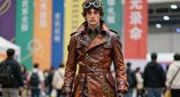 steampunk trench coat styling
