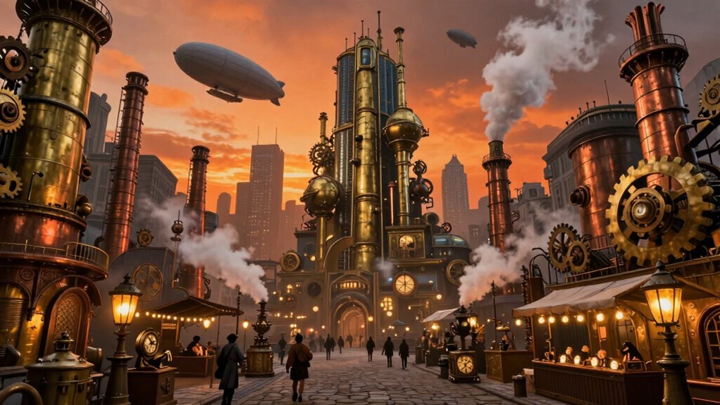 steampunk urban worldbuilding