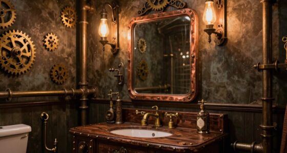 steampunk vanity bathroom decor