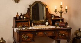 steampunk vanity desk styling