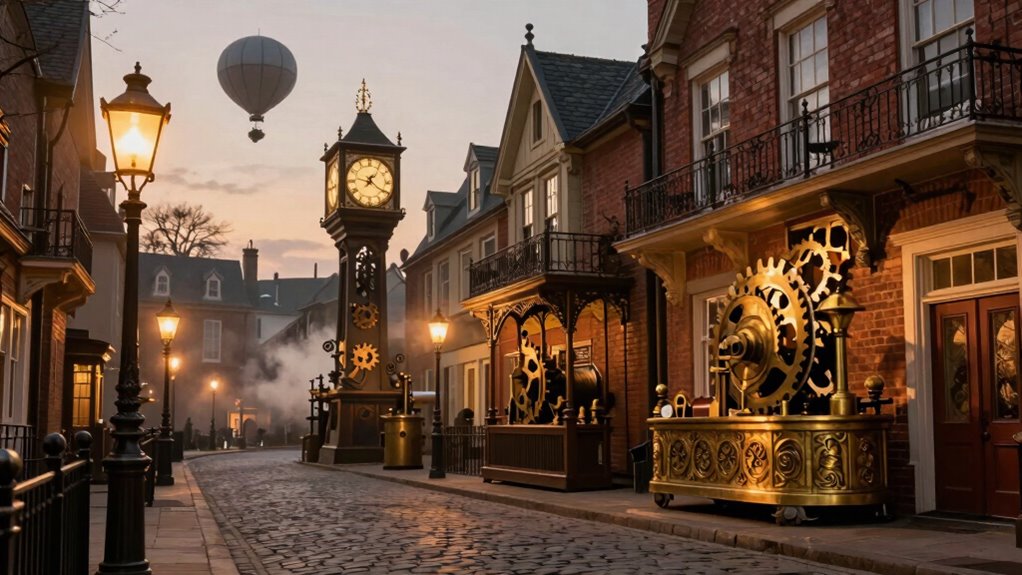 victorian fashion meets industrial architecture