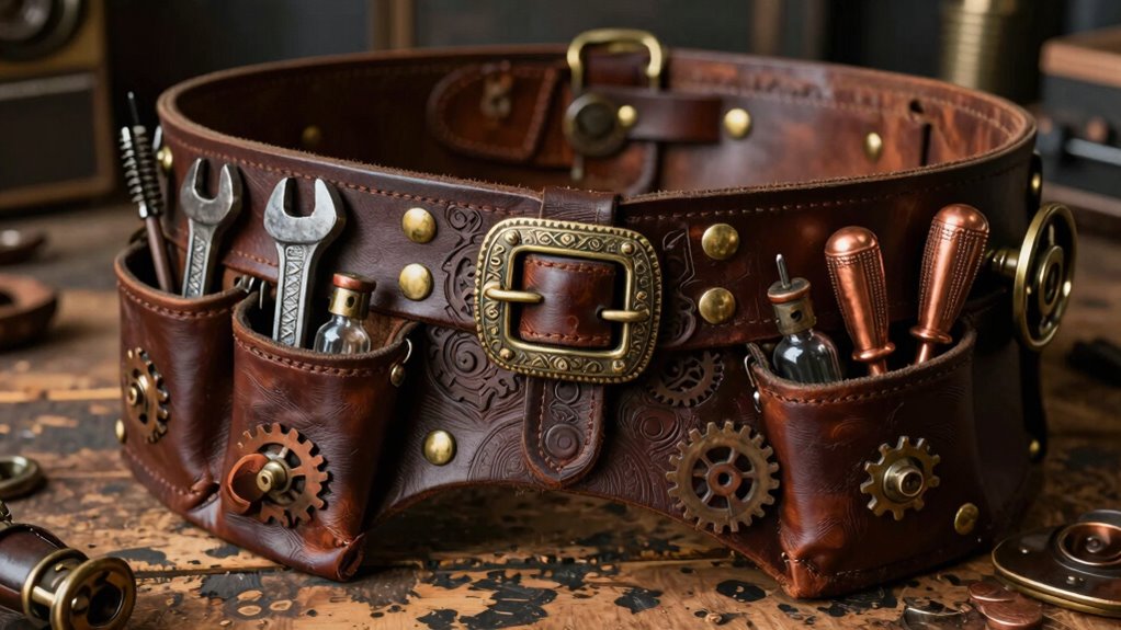victorian inspired industrial tool belt