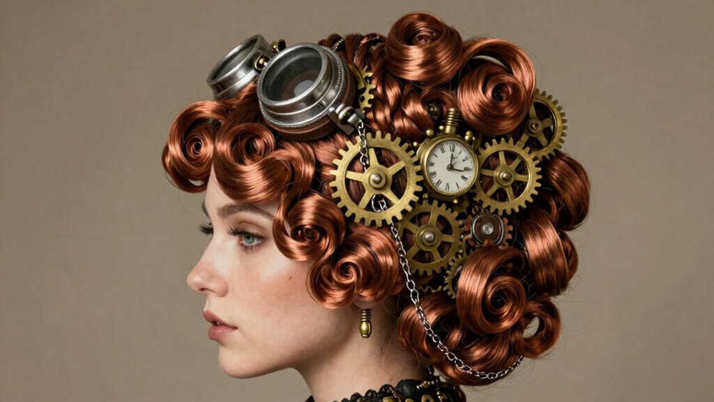victorian meets industrial steampunk hairstyle