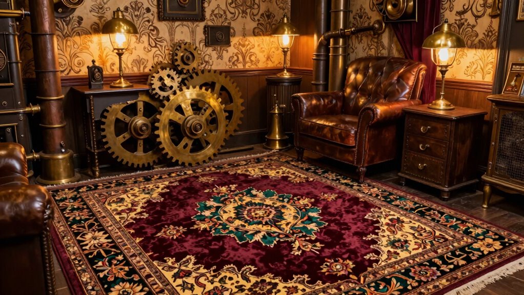 victorian steampunk rug ideas