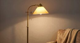 vintage brass reading lamp