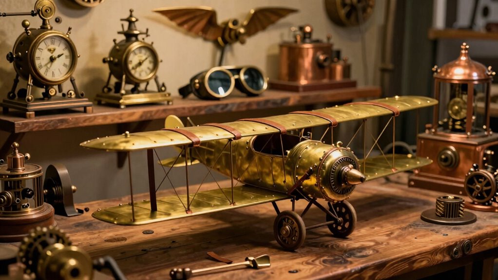 vintage flight inspires steampunk