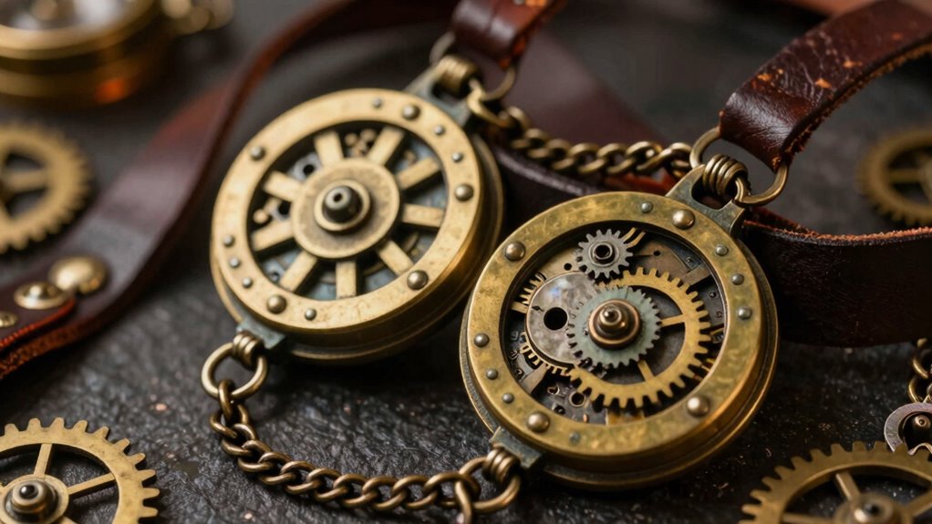 vintage gear leather accents