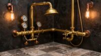 vintage industrial bathroom design
