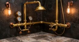 vintage industrial bathroom design