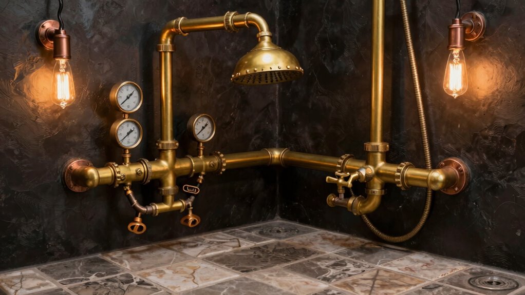 vintage industrial bathroom design