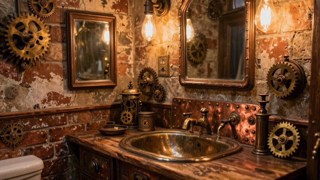 vintage industrial steampunk decor