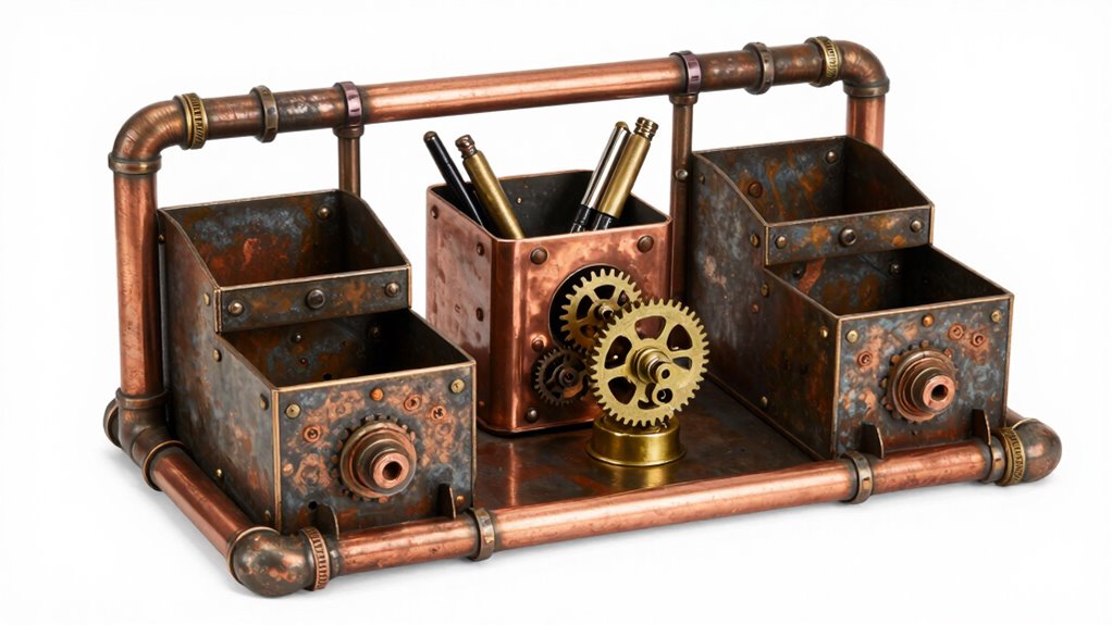 vintage industrial steampunk organizer