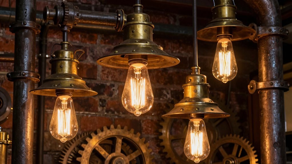 vintage modern layered lighting