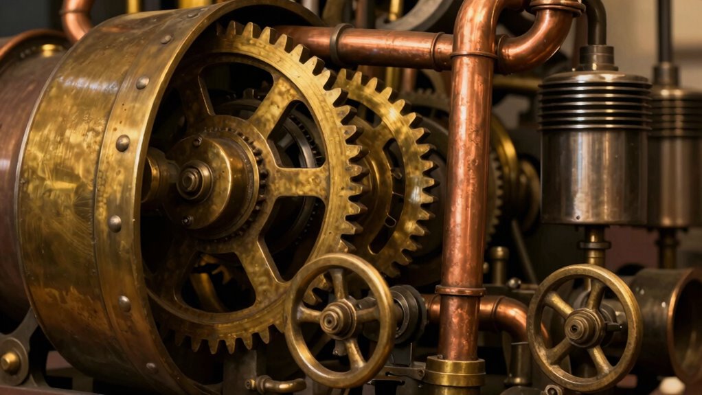 visible parts evoke steampunk