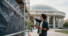 A federal judge wants answers on the tarp and scaffolding at the Kennedy Center