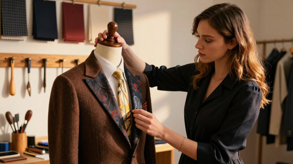 Amelia Cross Blends Bespoke Tailoring And Trompe-L’œil Painting In Her Sartorial Studies