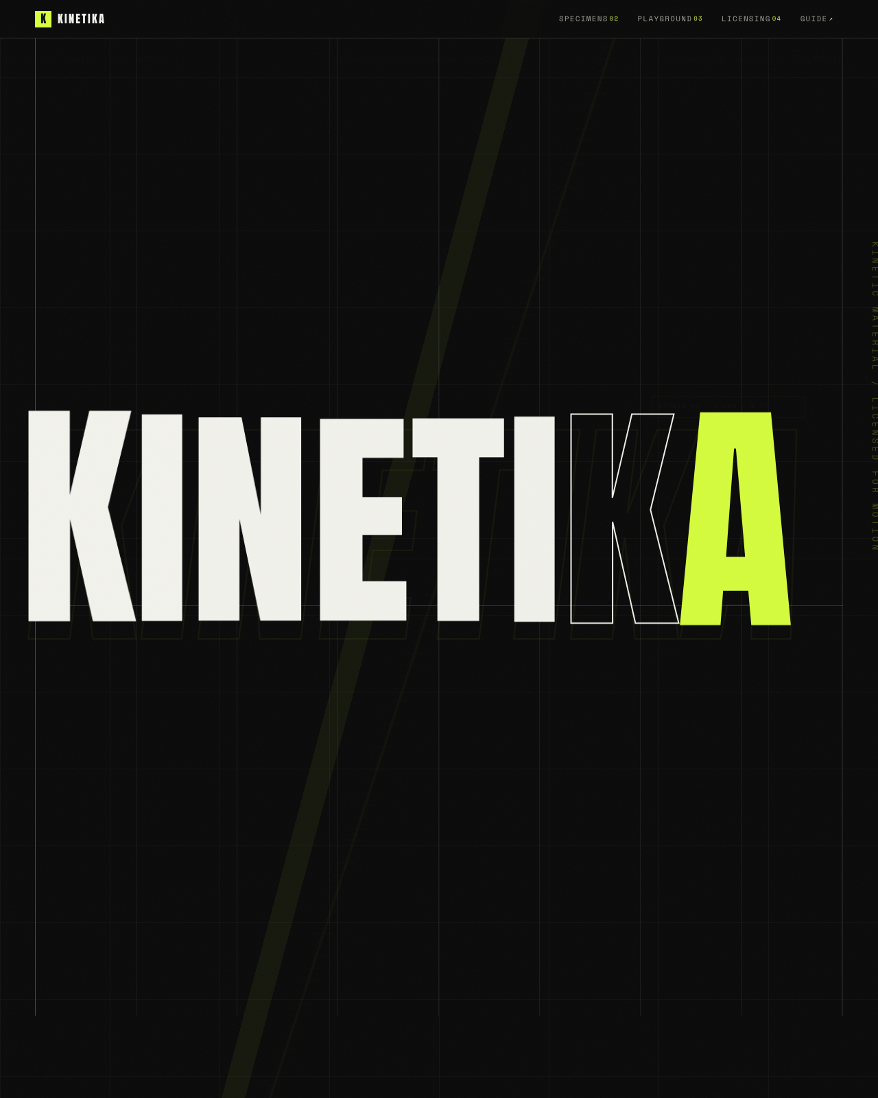 Live view of KINETIKA — The Type Foundry That Refuses to Sit Still