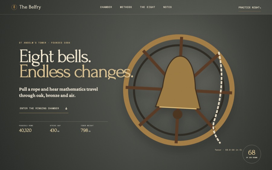 The Belfry | Eight Bells, Endless Changes — Physics-based Interaction (FABLE/175, room 68)