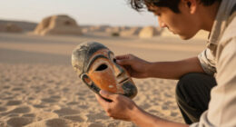 The Oldest Mask In The World, Found In The Judean Desert, Made 9000 Years Ago