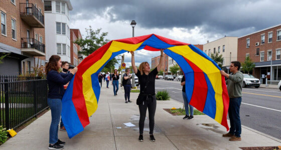 Art In Odd Places Participants Seek Utopia Under Dark Clouds