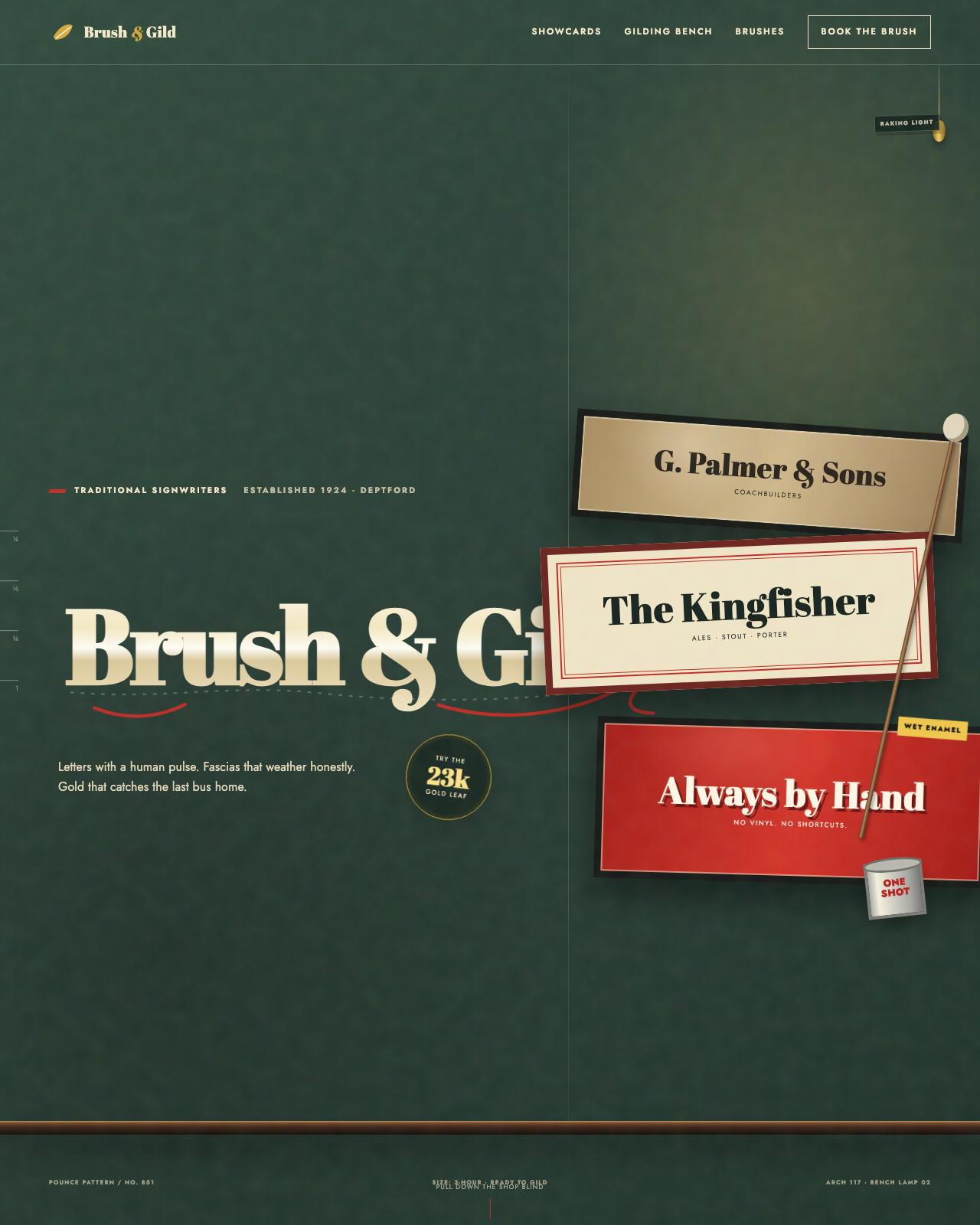 Live view of Brush & Gild — Traditional Signwriters, Est. 1924