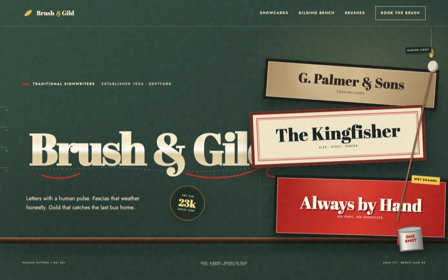 Brush & Gild — Traditional Signwriters, Est. 1924 — Signature Interaction (FABLE/175, room 85)