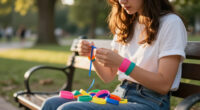 Hannah Beuchler Loops Thousands Of Colorful Loom Bands Like Brushstrokes
