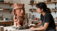 Pre-Columbian Archaeology Meets Science Fiction In Max Lehman’s Quirky Sculptures