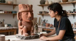 Pre-Columbian Archaeology Meets Science Fiction In Max Lehman’s Quirky Sculptures