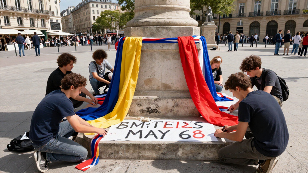The French Student Protesters Subverting Monuments Like It's May 68