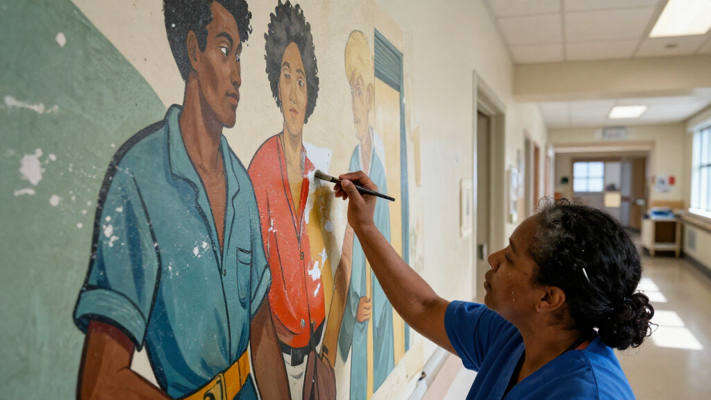 WPA Murals At Harlem Hospital Restored To Their Original Glory